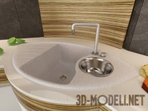 3d-модель Кухонная мойка Focus cristadur c-150