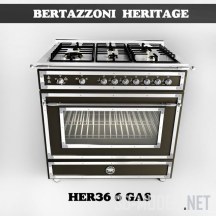 3d-модель Газовая плита Heritage HER36 6 GAS NE Bertazzoni