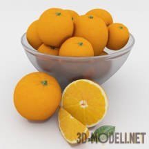 Modern bowl of oranges