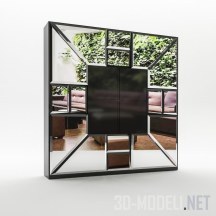 3d-модель Буфет с зеркальными фасадами