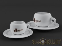 3d-модель Кофейные чашки Danesi
