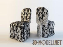 3d-модель Чехол для стула, с бантом сзади