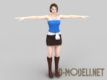 3d-модель Персонаж Jill из Resident Evil 3