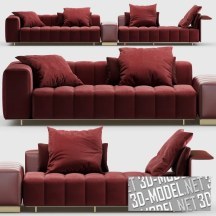 3d-модель Модульный диван Freeman от Minotti (3 элемента)
