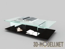 3d-модель Стеклянный журнальный столик