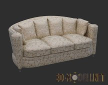 3d-модель Классический диван с обивкой из ткани