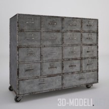 3d-модель Винтажный комод с ящиками