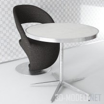 3d-модель Столик на крестовине и стул