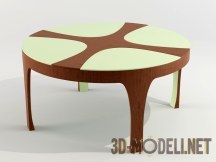 3d-модель Журнальный стол из необычных цветов и материалов