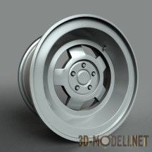 3d-модель Колесный диск в ретро стиле
