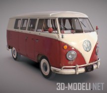 3d-модель Микроавтобус Combi Volkswagen Transporter T1