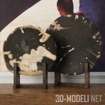 3d-модель Декор из окаменелой древесины