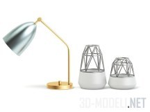 3d-модель Светильник и вазы в стиле конструктивизм