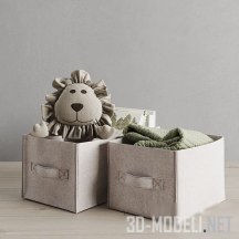 3d-модель RH Felt корзины с игрушками и декором