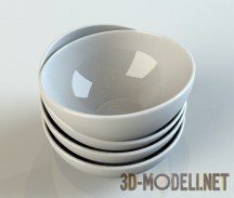 3d-модель Набор керамических мисок