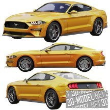 3d-модель Автомобиль Ford Mustang Gt 2020