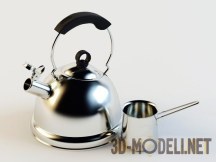 3d-модель Чайник и кофейная турка Tailer