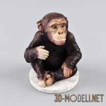 3d-модель Декоративная статуэтка шимпанзе