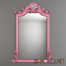 Зеркало в розовой раме