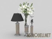 Декоративный набор – лампа, ваза, подсвечник
