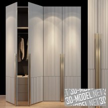 3d-модель Шкаф с вертикальным декором