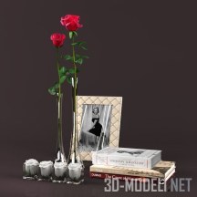 3d-модель Розы и книги