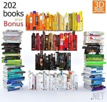 3d-модель Разные книги, 202 штуки