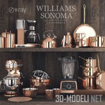 3d-модель Коллекция медной посуды Williams Sonoma