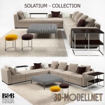 3d-модель Набор мебели Solatium от B&B Italia, дизайнер Antonio Citterio