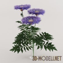 3d-модель Васильки в стеклянной вазе
