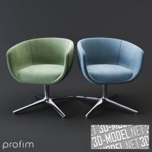 3d-модель Зеленое и голубое кресла Nu 10F от Profim