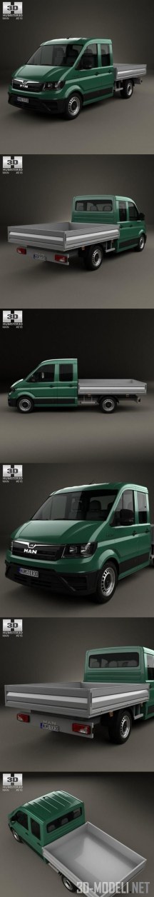 3d-модель Малотоннажный грузовик MAN TGE Crew Cab