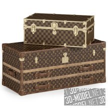 3d-модель Кожаные чемоданы от Louis Vuitton