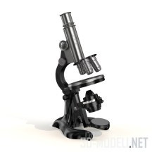 3d-модель Микроскоп с тремя окулярами