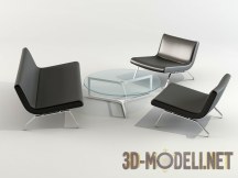 3d-модель Комплект с круглым столом