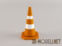 3d-модель Road cone low-poly