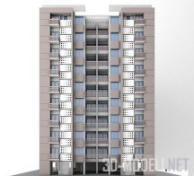 3d-модель Высотный дом (Appartment highrise indian)