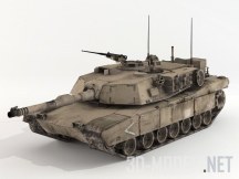3d-модель Танк Abrams M1A1 Mid-Poly