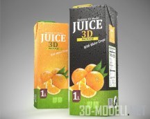 3d-модель Пакеты для сока 1L Size