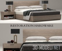 3d-модель Спальня с кроватью Modern Machinto от Restoration Hardware