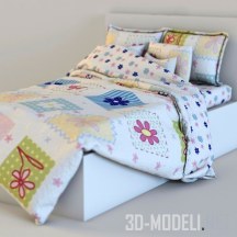 3d-модель Постельное белье для детской кровати