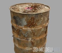 3d-модель Рустикальная бочка от горючего