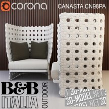 3d-модель Кресло Canasta CN98PA от B&B Italia