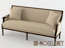 3d-модель Классический диван на ножках