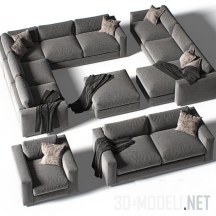 3d-модель Набор мебели DWR Reid