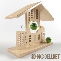 3d-модель Деревянная кормушка для птиц