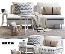 3d-модель Комплект с диваном SODERHAMN от IKEA