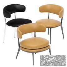 3d-модель Желтые и черные стулья Caratos от B&B italia