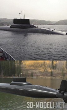 3d-модель Подводная лодка класса «Акула»