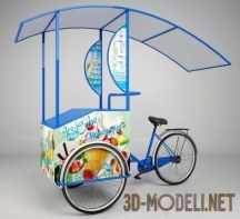 Лоток-велосипед для продажи мороженого